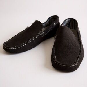 Bata Brown Suede Driving Loafers
